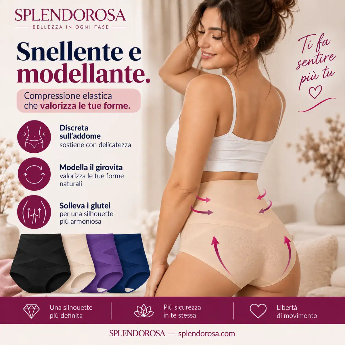 Slip Sculptante a Vita Alta – Addome Definito e Comfort Senza Cuciture