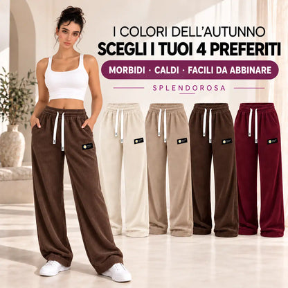 [ULTIMO GIORNO DI SALDI] Pantaloni da donna in velluto a coste a gamba dritta – 100% cotone